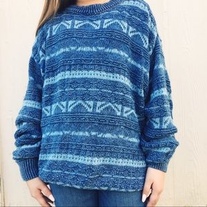 blue sweater